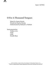 O For a Thousand Tongues - Strings Score and Parts