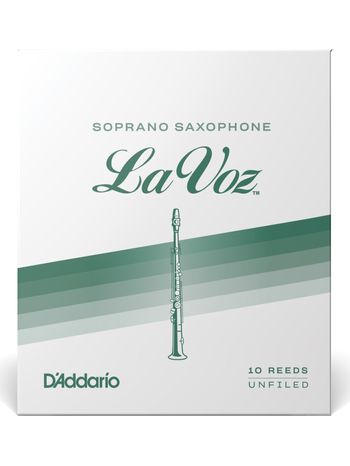 La Voz Soprano Sax Reeds Medium Soft; Box of 10