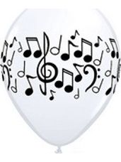Music Notes Latex Balloons - Pack of 10