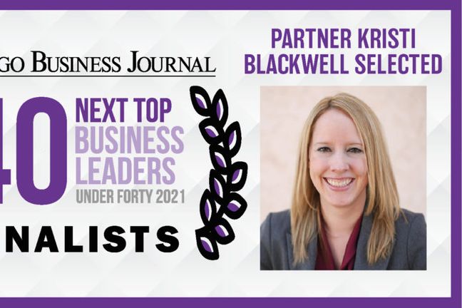 Kristi Blackwell Listed as Finalist for SDBJ&#8217;s 40 Under 40